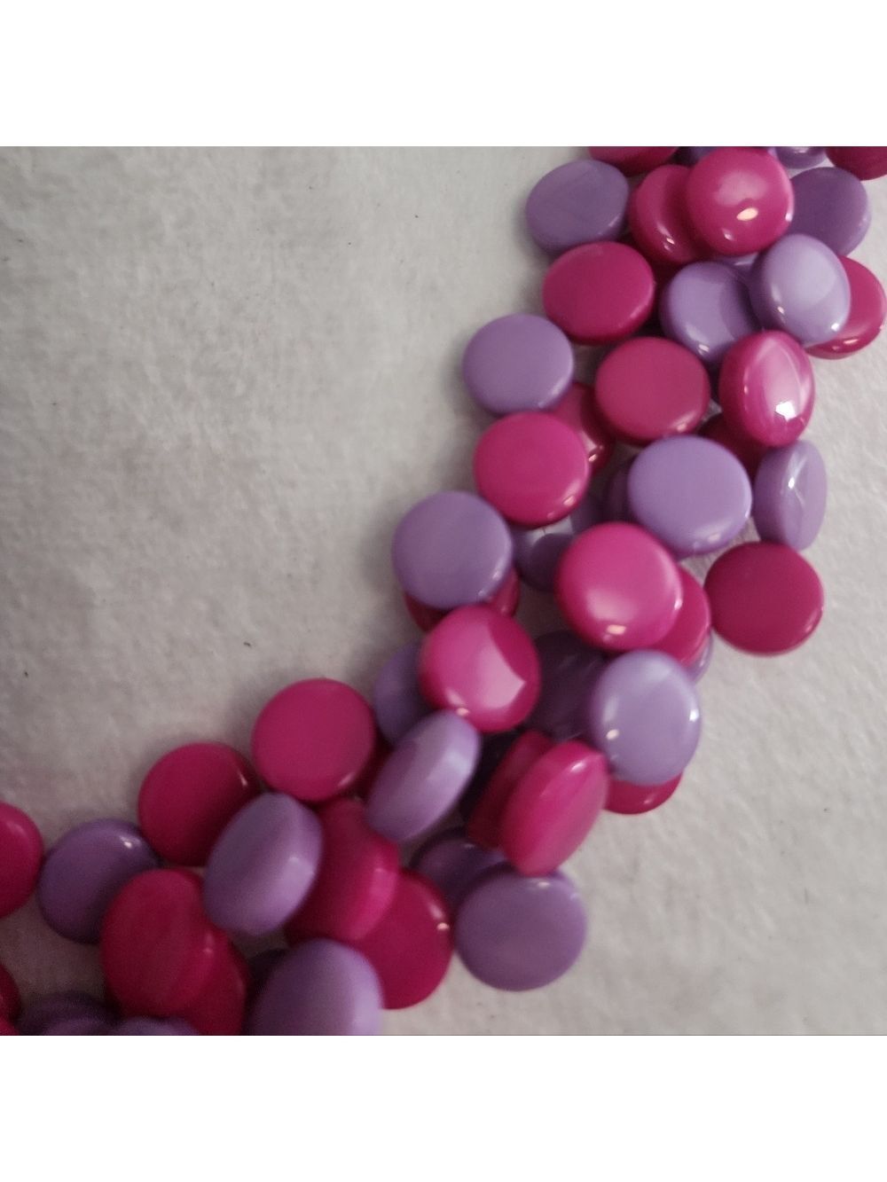 Pink Purple Beaded Necklace - Picture 3 of 7